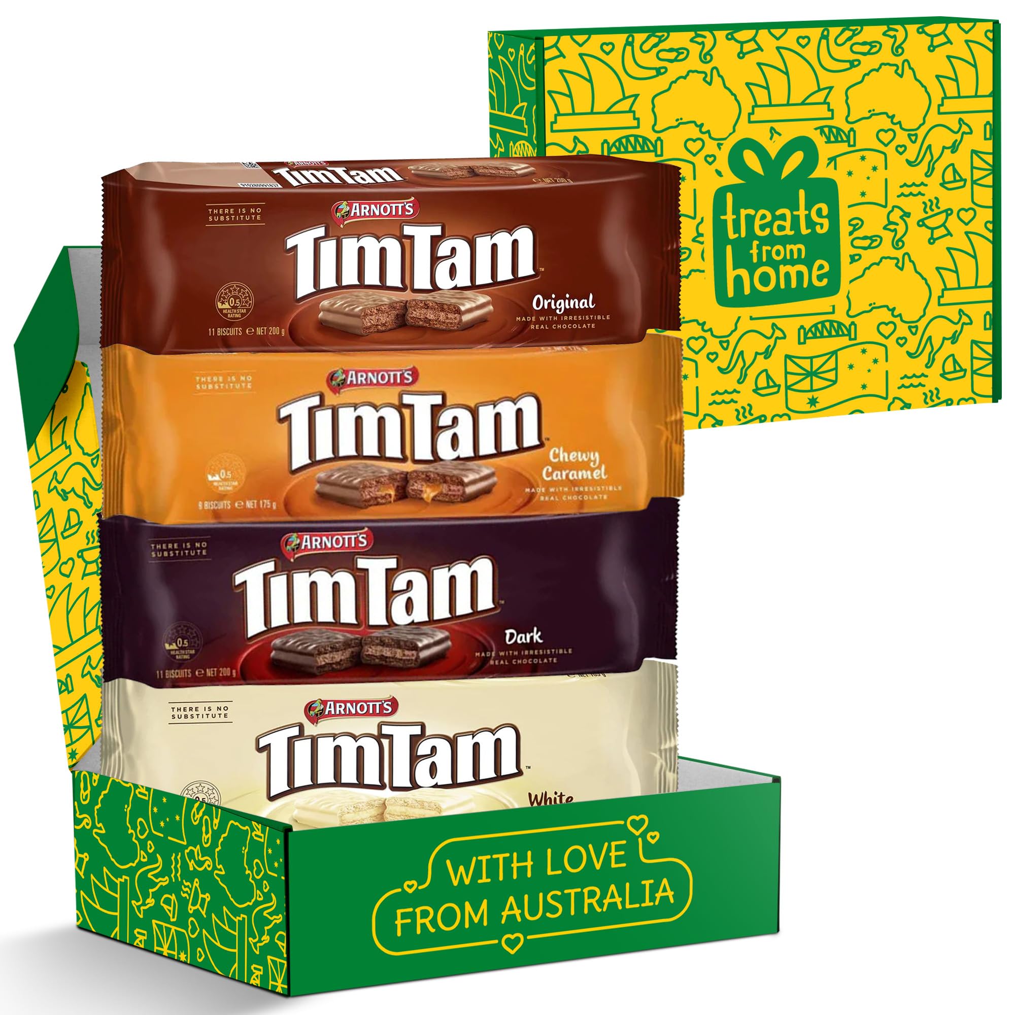 Treats from Home Tim Tam Original centre close-up revealing creamy filling and crisp biscuits