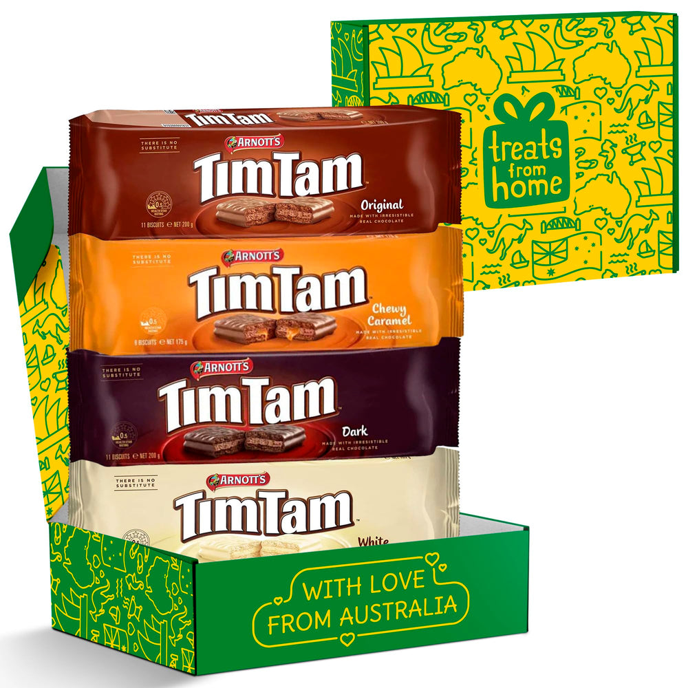 Treats from Home Tim Tam Original centre close-up revealing creamy filling and crisp biscuits