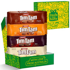 Treats from Home Tim Tam Original centre close-up revealing creamy filling and crisp biscuits