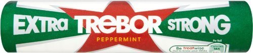 Trebor front packaging showing 12-pack compact rolls and instant freshness