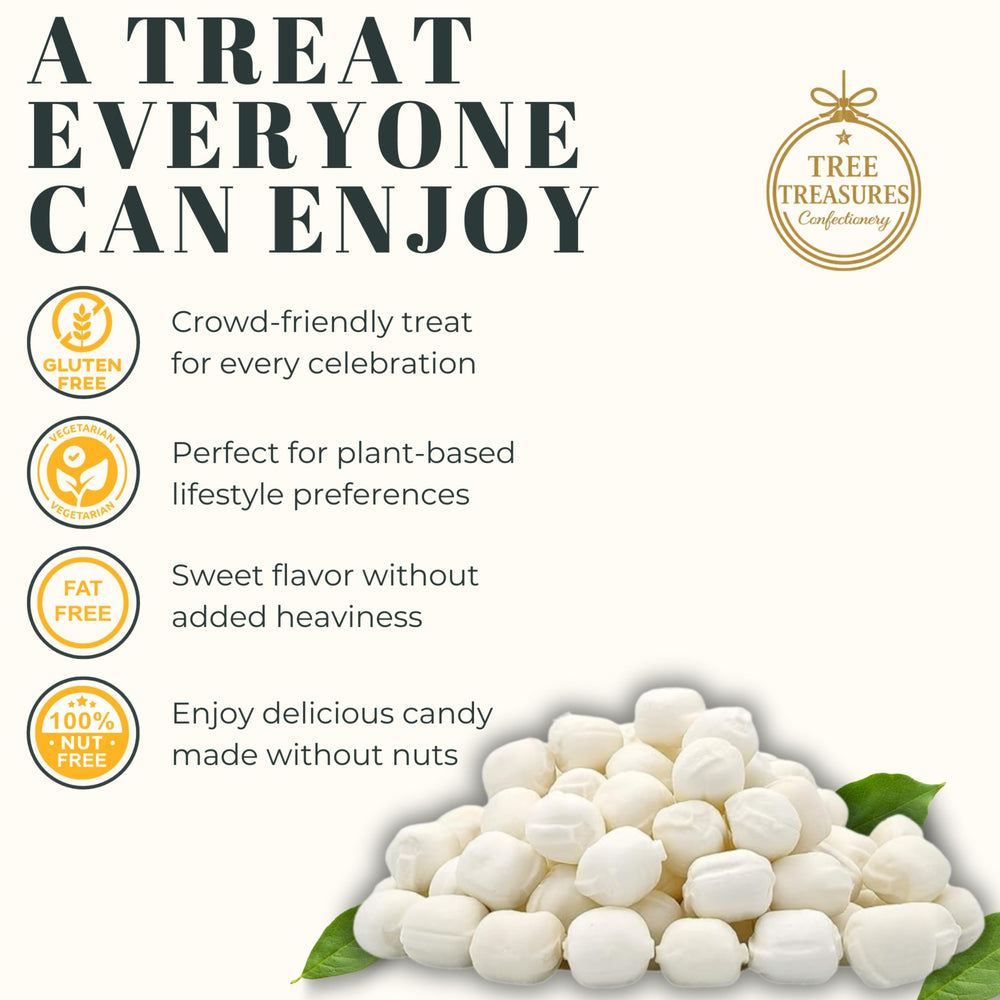 Tree Treasures product label and certifications, communicates kosher and allergen info