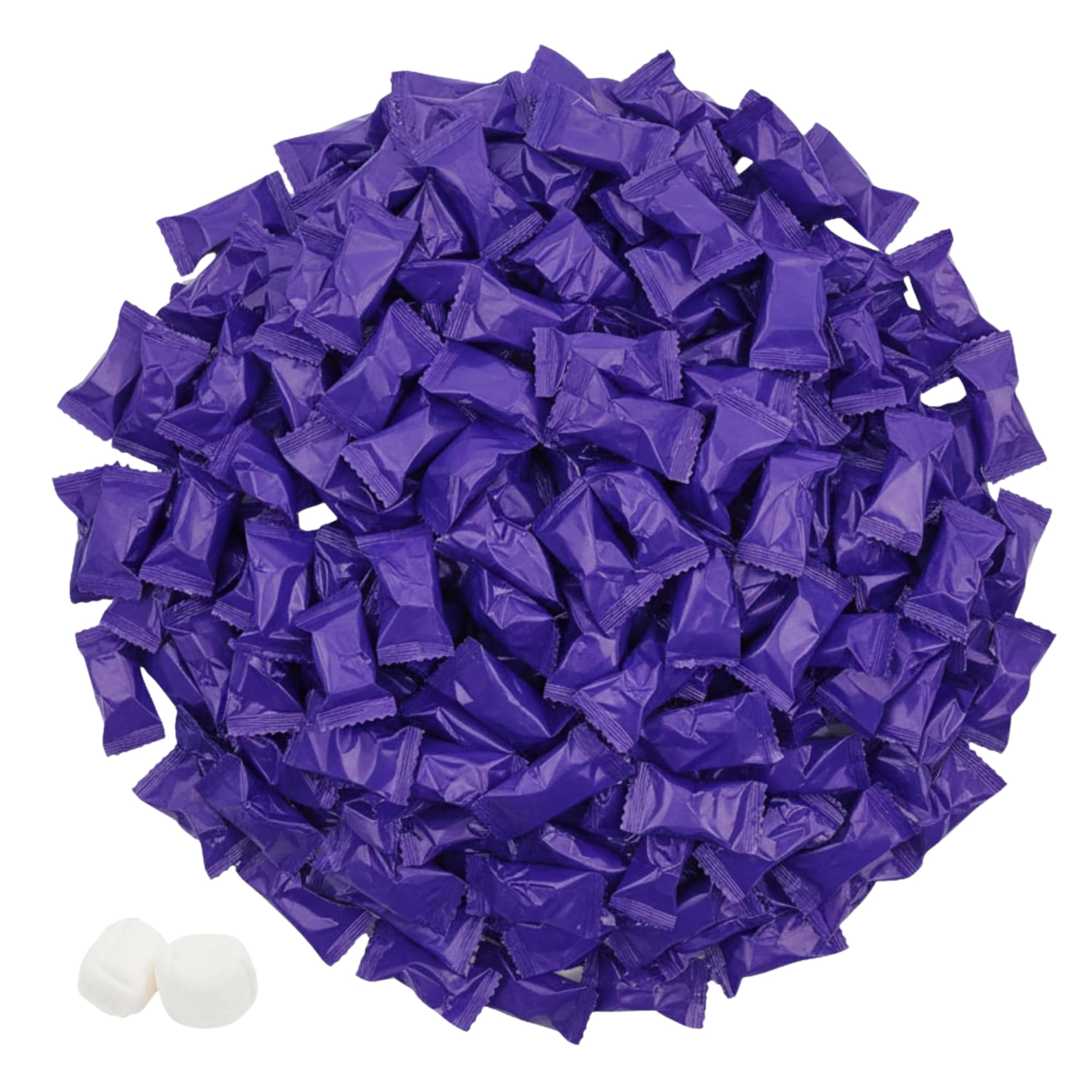 tree treasures front packaging showing purple buttermints and resealable bag for easy display