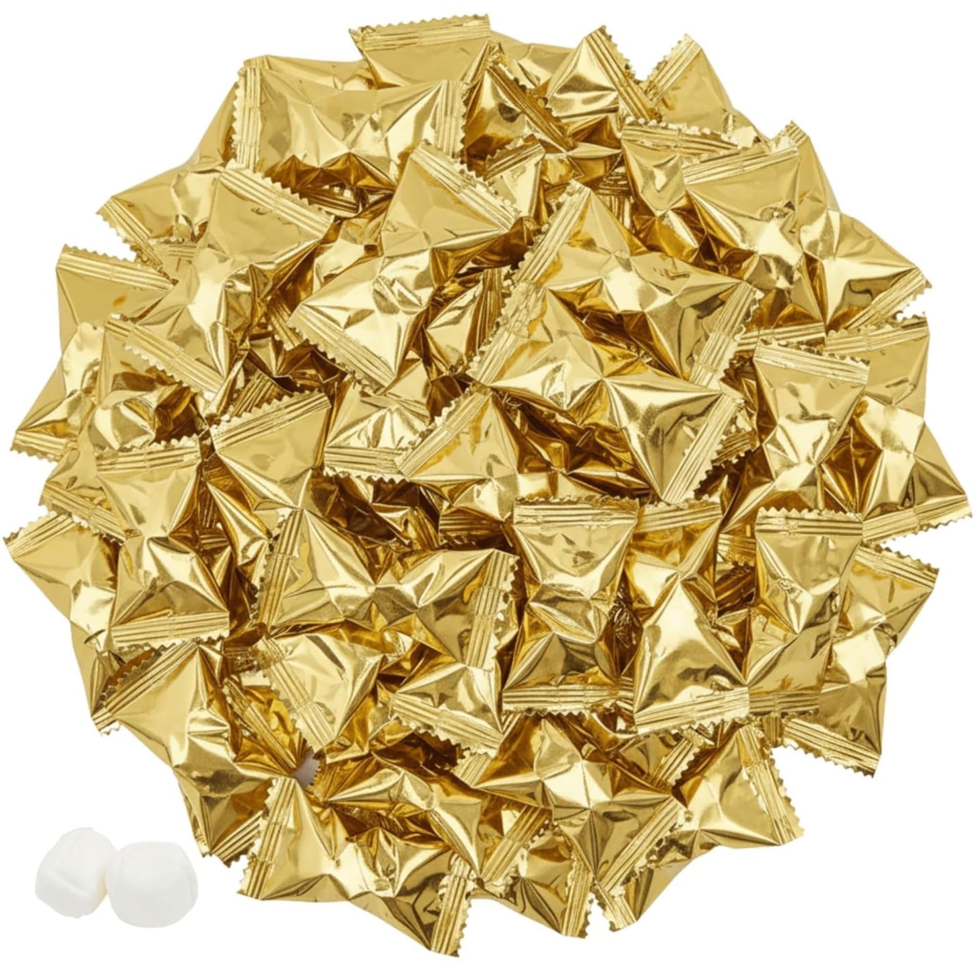Tree Treasures front packaging showing elegant gold wrappers and bulk quantity benefit