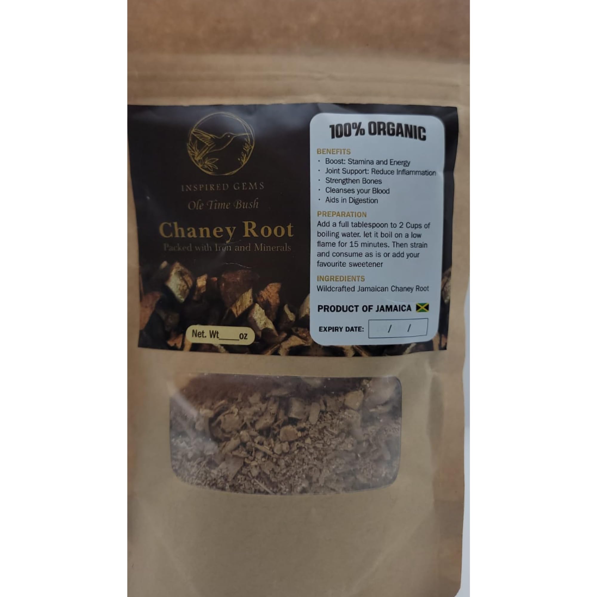 Trelawny Inspirations Chaney Root steeping in a glass pitcher for infusion benefit