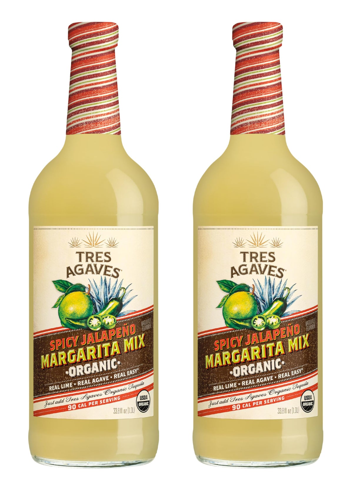 Tres Agaves front packaging showing two 750ml bottles and convenience