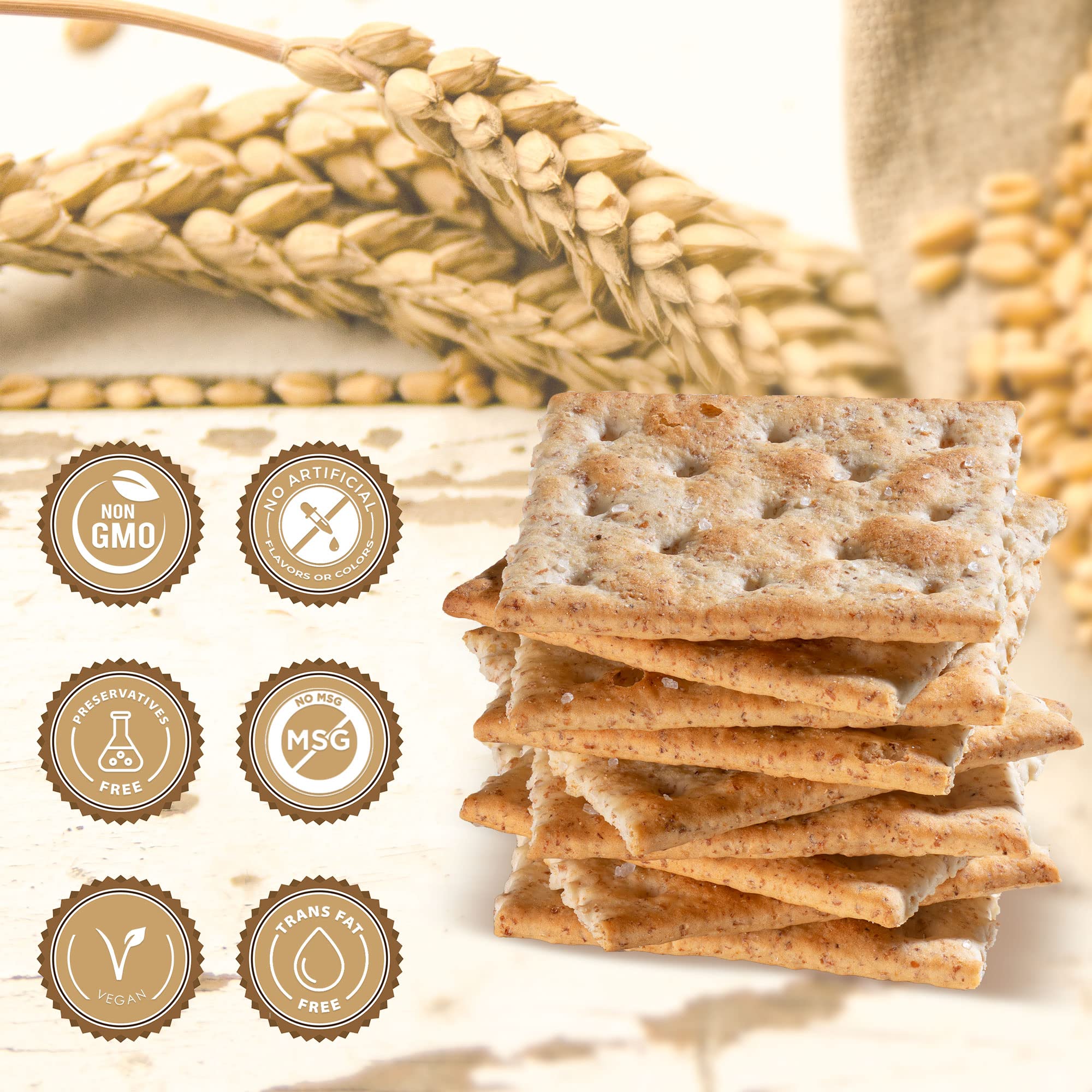 Tribello Paskesz whole wheat close-up of cracker texture highlighting crispness