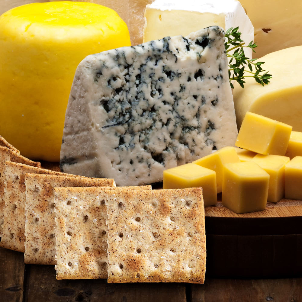 Tribello Paskesz whole wheat on snack board illustrating party-ready use