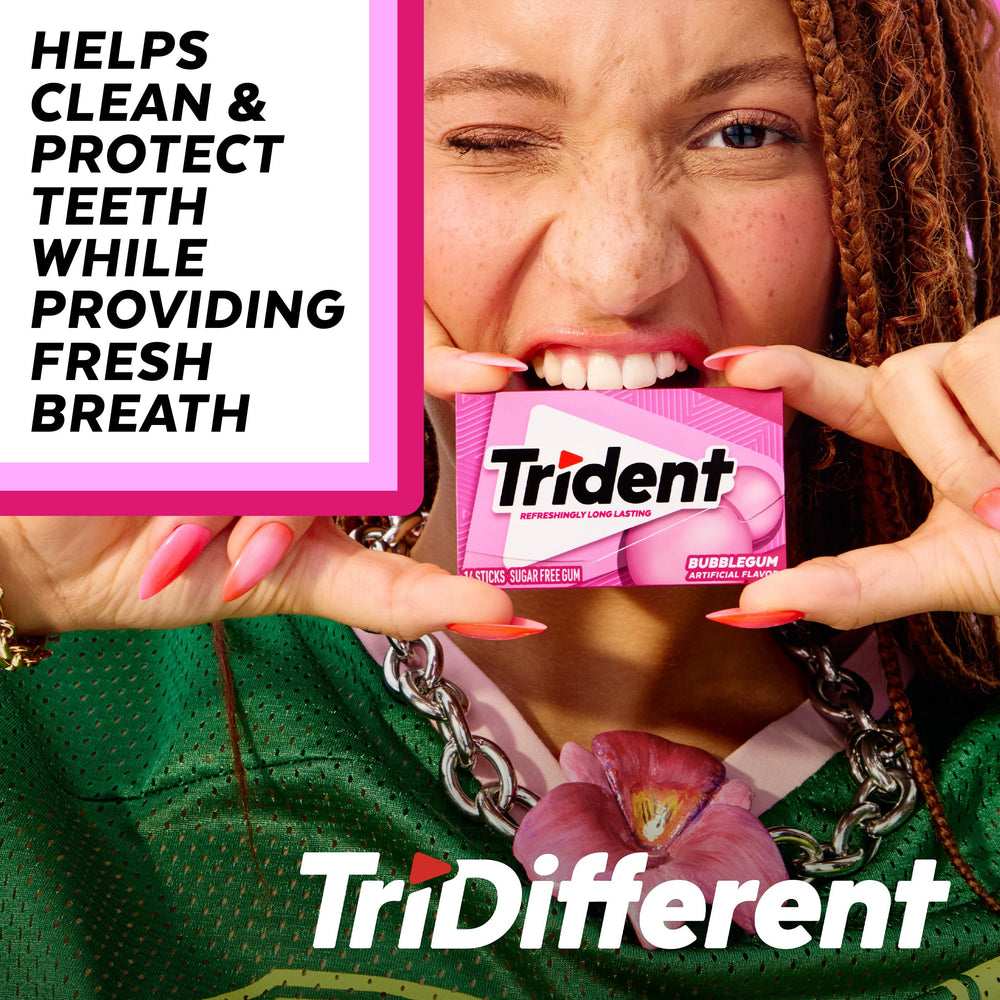 Trident pack tucked in car glovebox for on-the-go freshness