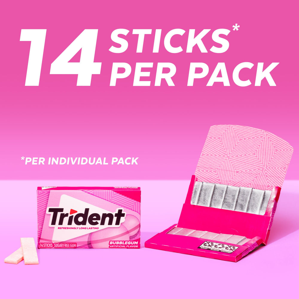 Trident close-up of gum texture highlighting chew and flavor
