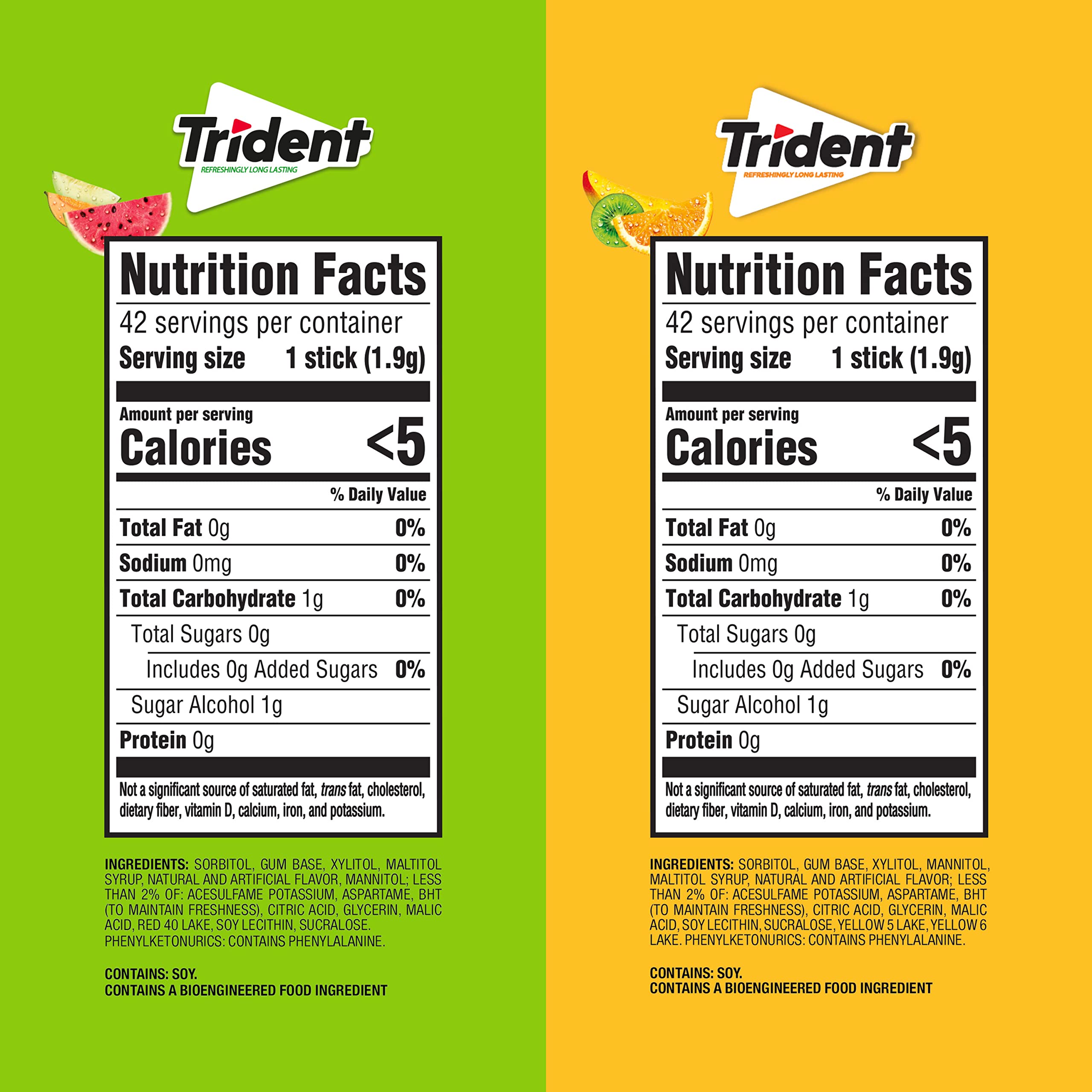 Trident multiple packs arranged to show bulk quantity for events