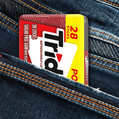 Trident individually wrapped stick detail showing hygiene and extended freshness benefit