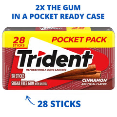 Trident open hard case revealing multiple sticks for easy grab-and-go freshness