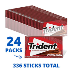 Trident open pack with gum pieces highlighting portability and freshness