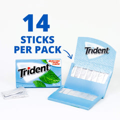 Trident Mint Bliss unboxed pile of packs demonstrating large 840-piece quantity