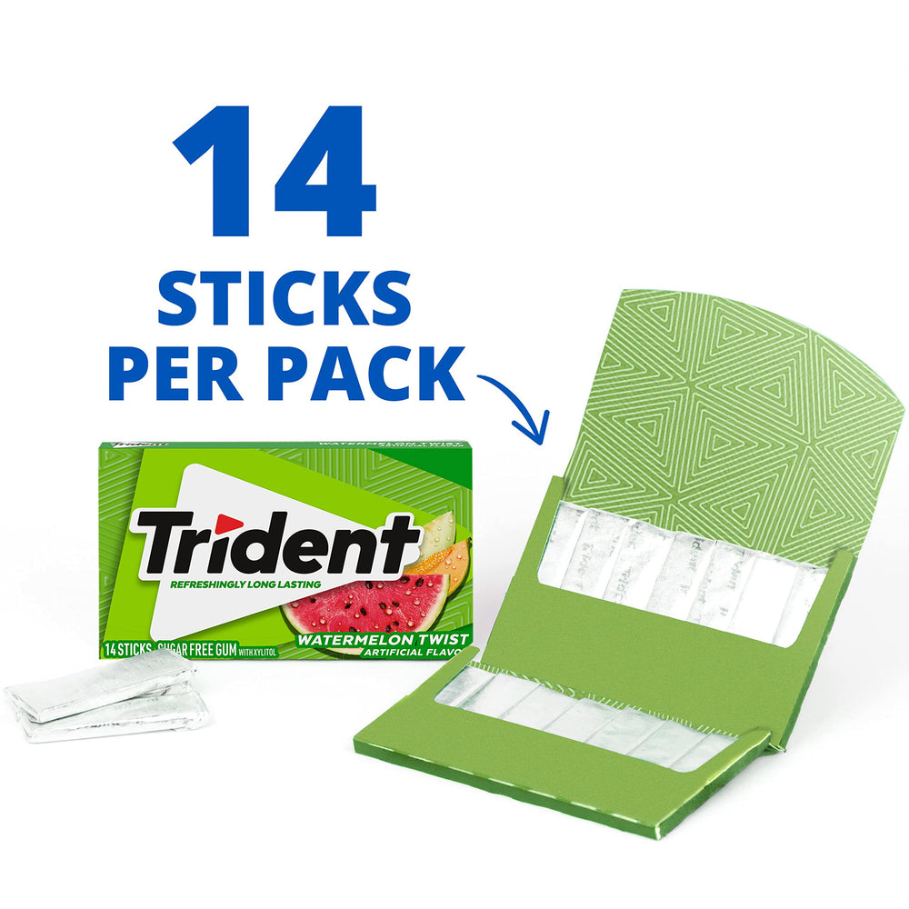 Trident open pack revealing 14 pieces for quick access and sharing
