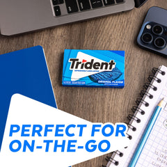 Close-up of Trident Original gum texture demonstrating chew consistency benefit