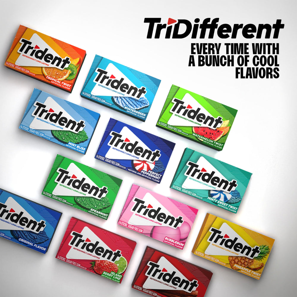 Trident Original nutrition label close-up showing ingredient transparency benefit