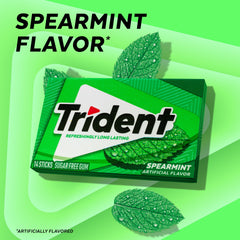 Trident open 14-piece pack revealing gum pieces and easy portability benefit