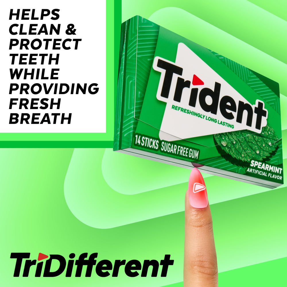 Trident ingredients label showing xylitol and sugar-free formulation detail