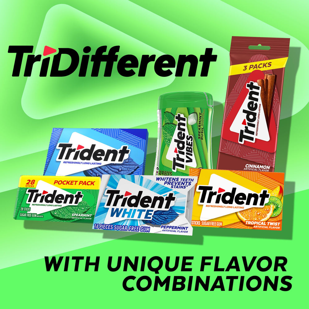 Trident pack on an office desk offering quick breath refresh at work
