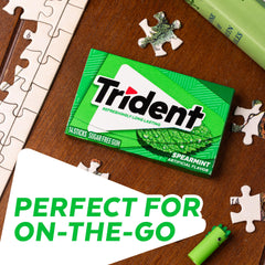 Trident twelve packs lined up to show bulk value and consistent flavor
