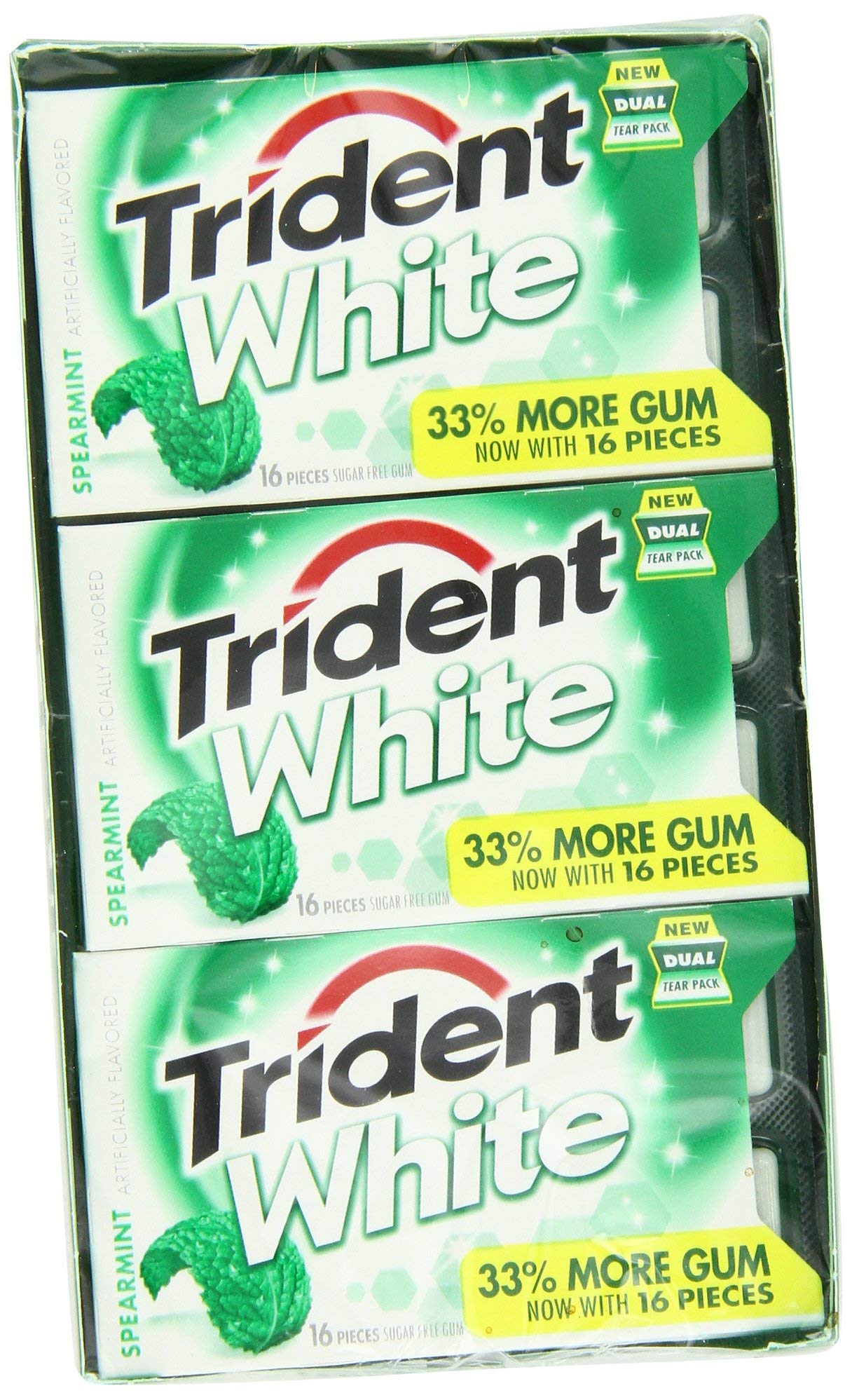 Trident front packaging showing spearmint gum and easy-carry benefit