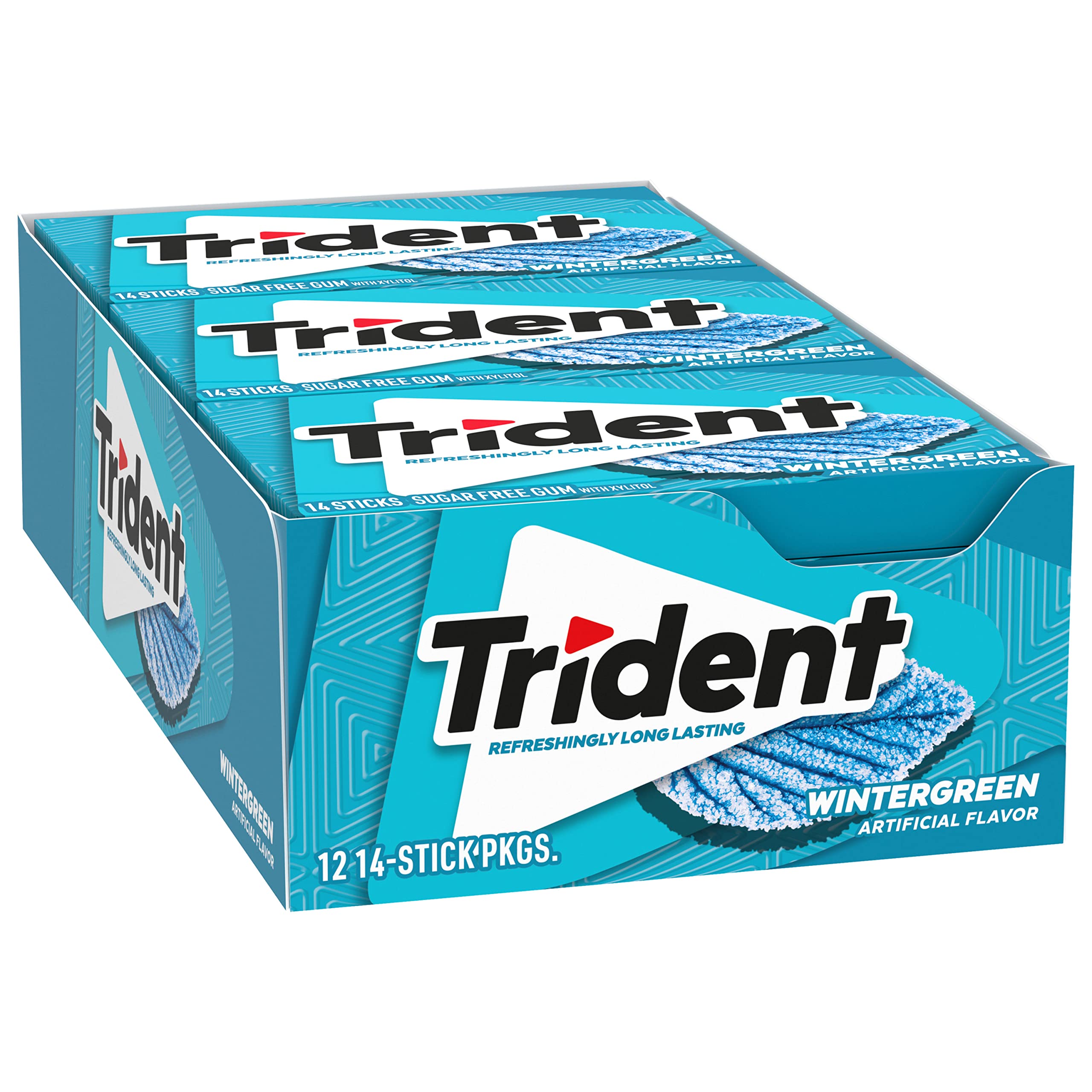 Trident wintergreen retail display setup showing bulk stocking option