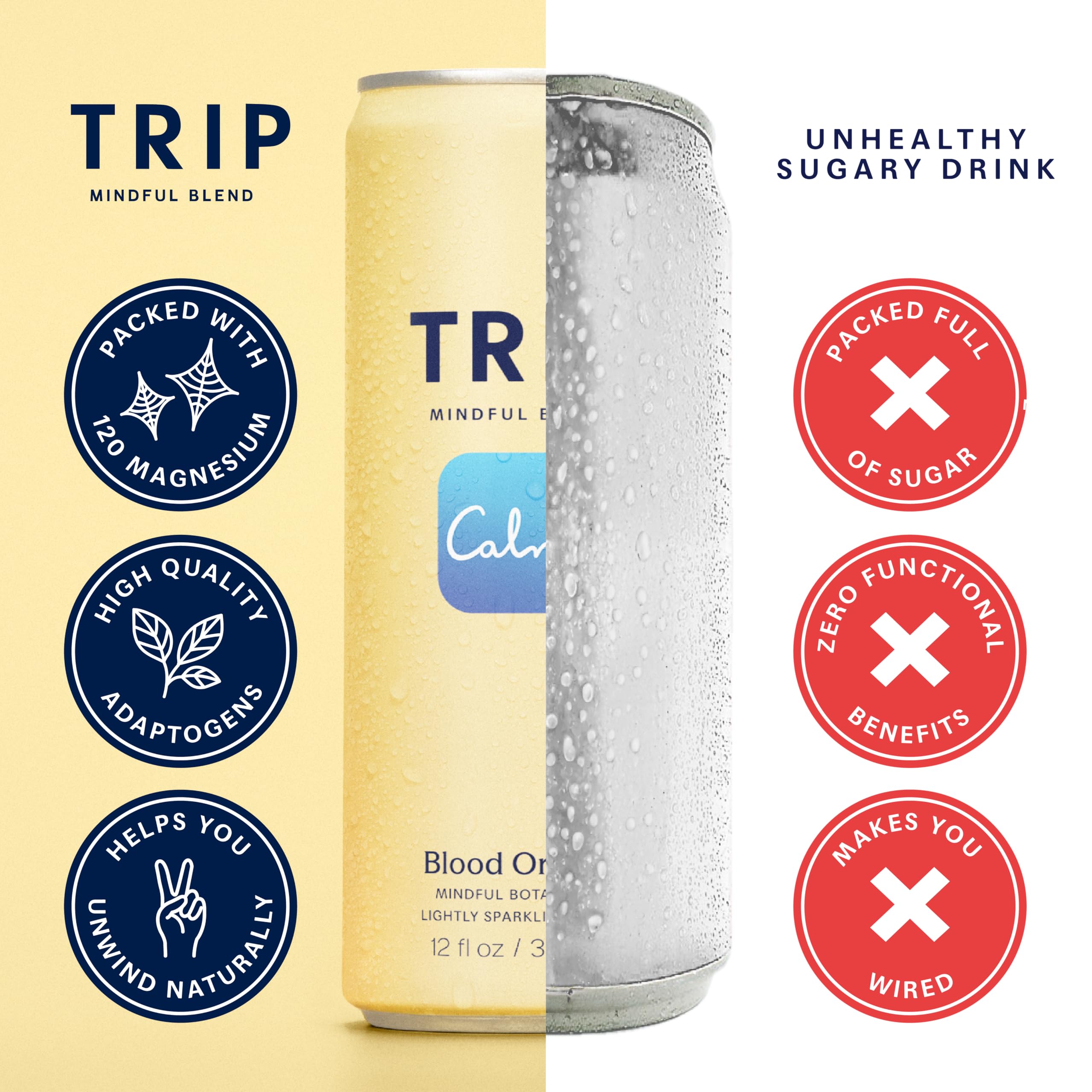 TRIP can in hand for scale demonstrating convenient single-serve benefit