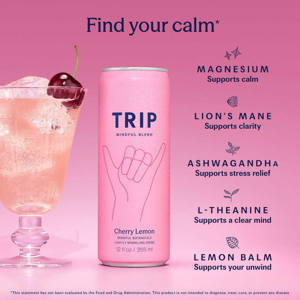 TRIP closeup of carbonation and texture enhancing refreshing sensation