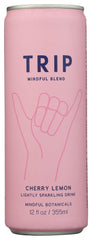 TRIP front bottle view showing cherry lemon label and convenient 12 oz size