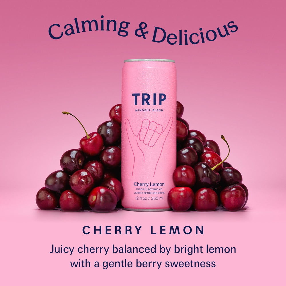 TRIP ingredients label highlighting adaptogens and clean formulation benefit