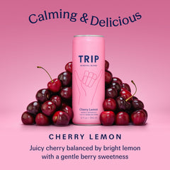 TRIP ingredients label highlighting adaptogens and clean formulation benefit