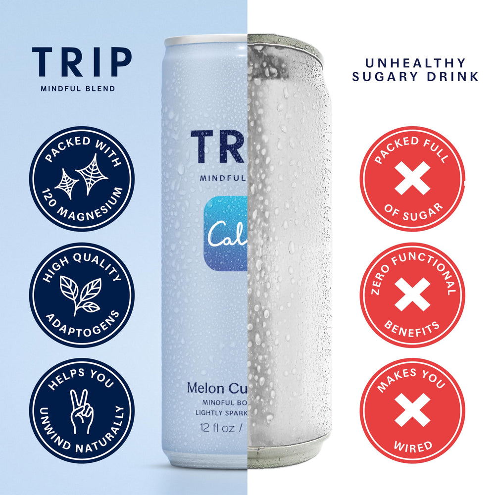 TRIP can held in hand showing scale and portable low-calorie benefit