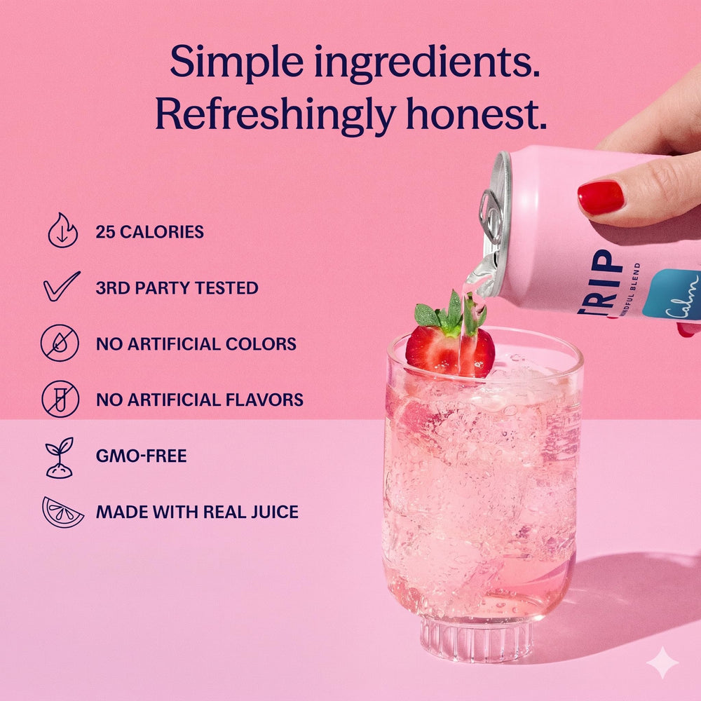 TRIP can chilled on ice demonstrating cold serving and instant refreshment benefit