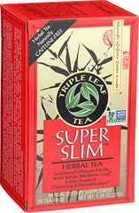 Triple Leaf Tea red box front view showing compact packaging and fresh sachets