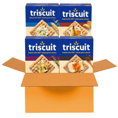 Triscuit front packaging showing four boxes for ample entertaining