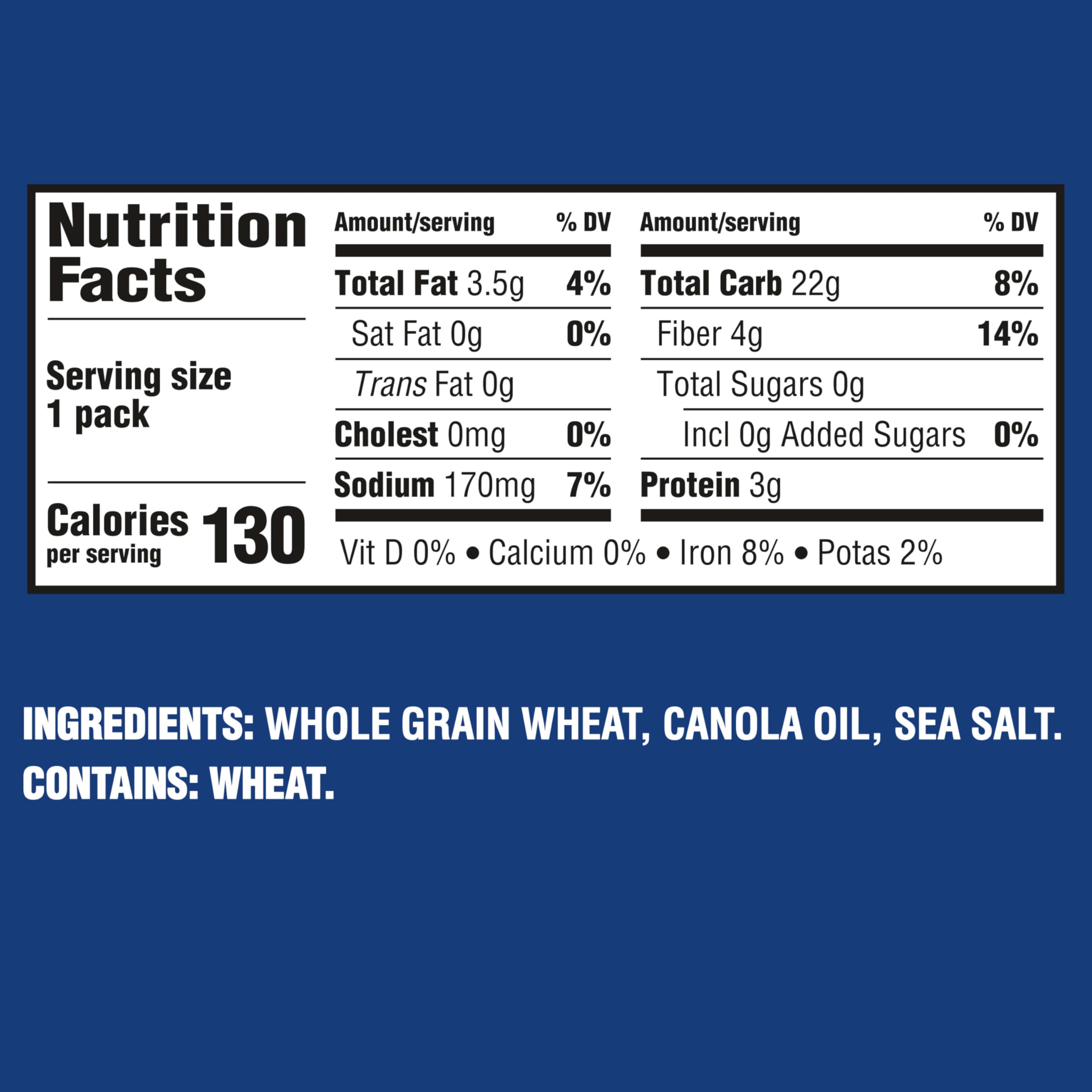 Triscuit Minis opened single snack pack ready to grab on the go