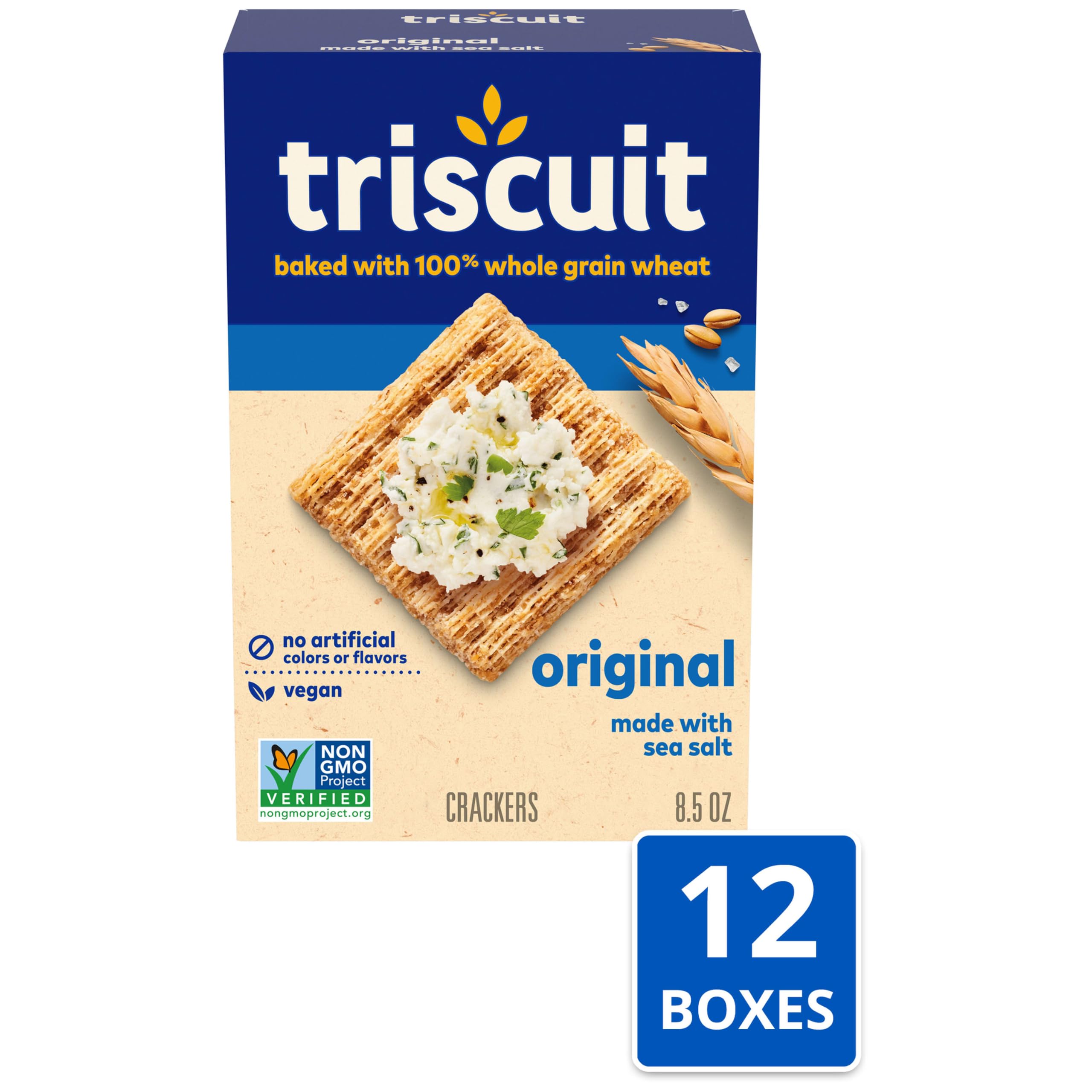 Open Triscuit box with crackers visible for grab-and-go snacking