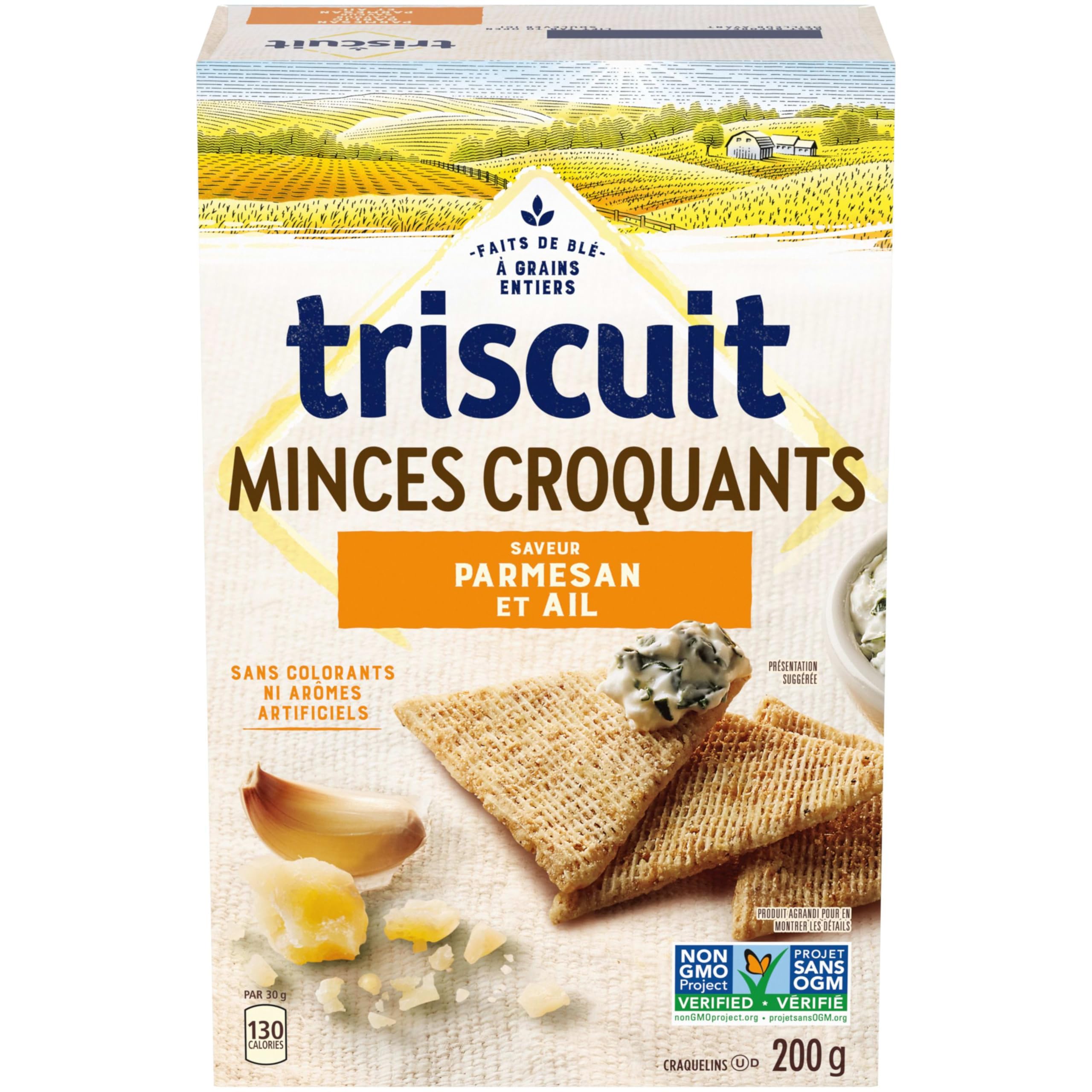 Triscuit nutrition label and ingredients panel for quick product facts