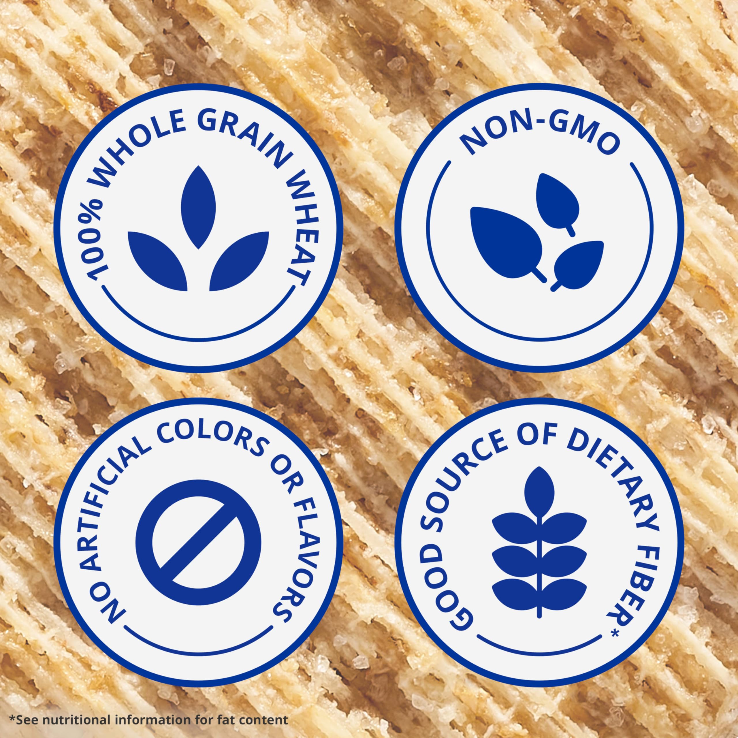 Triscuit nutrition and ingredients label showing whole grain details