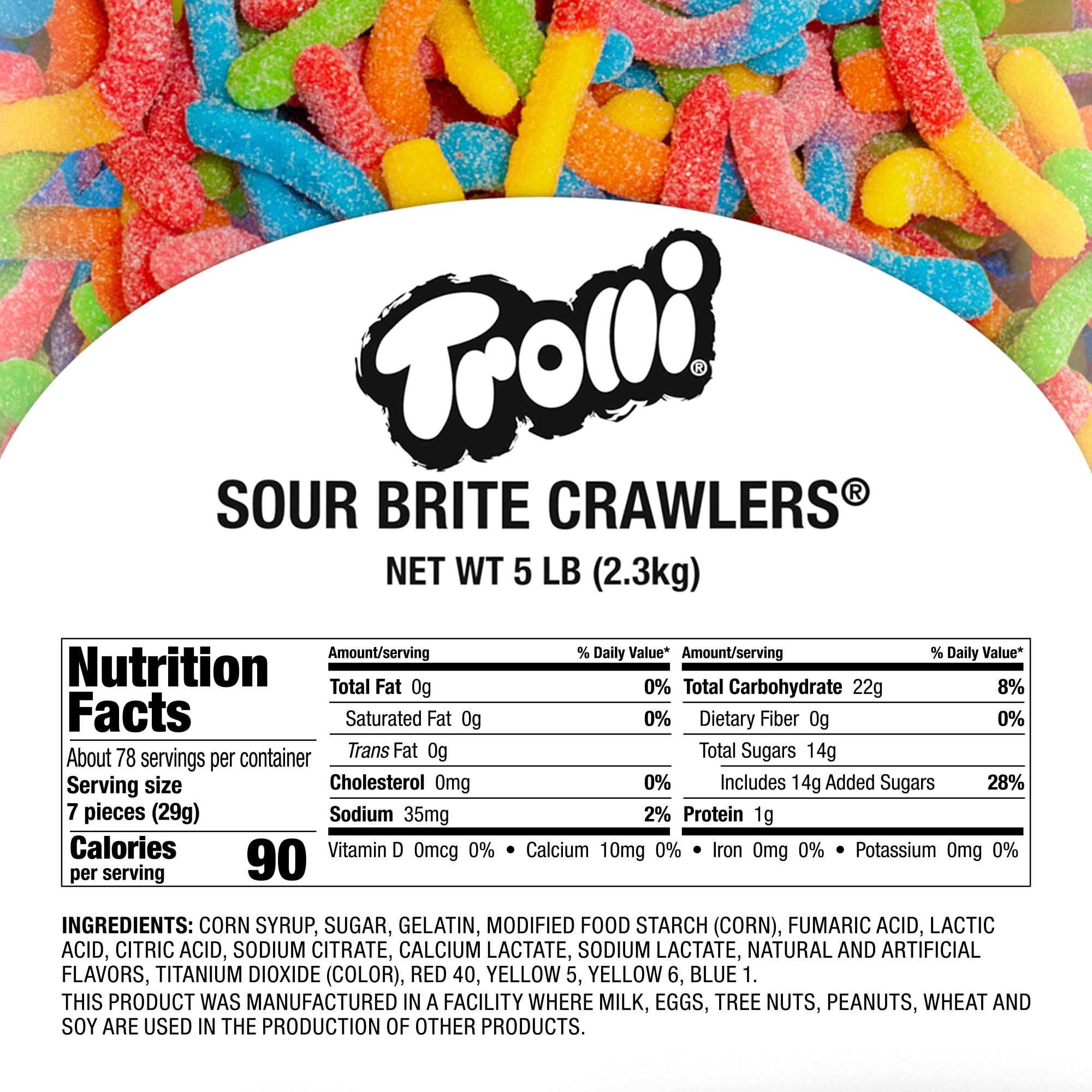 Trolli gummy worms on a movie-night spread emphasizing fun, crowd-pleasing snack