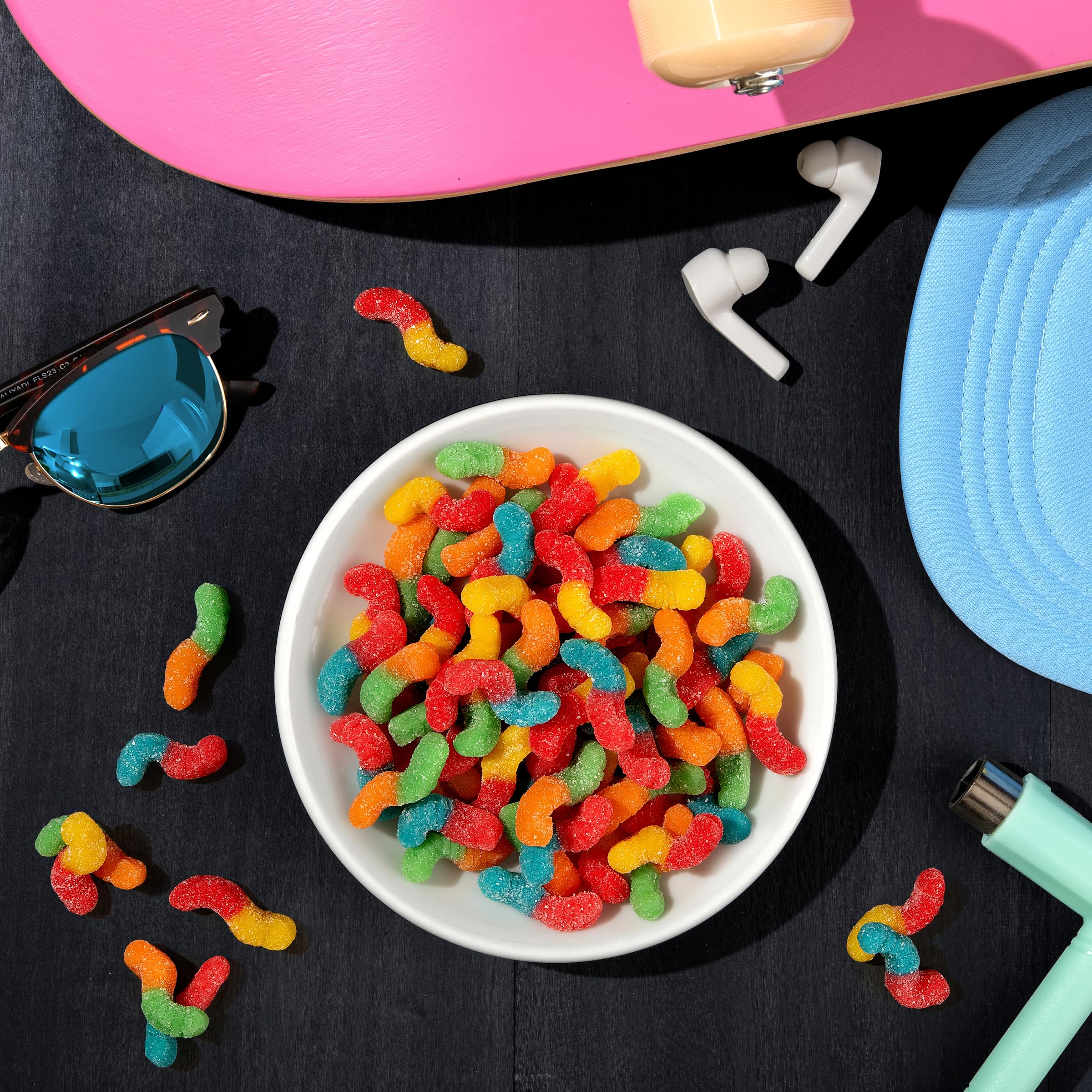 Trolli mini pack in hand showing size and convenient single-serve portion