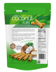 Tropical Fields close-up of crispy coconut roll texture highlighting delicate crunch