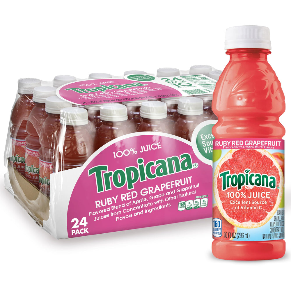 Tropicana front packaging showing bottle and label for quick identification and shelf appeal