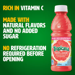 Tropicana nutrition label closeup showing vitamin C and ingredient transparency