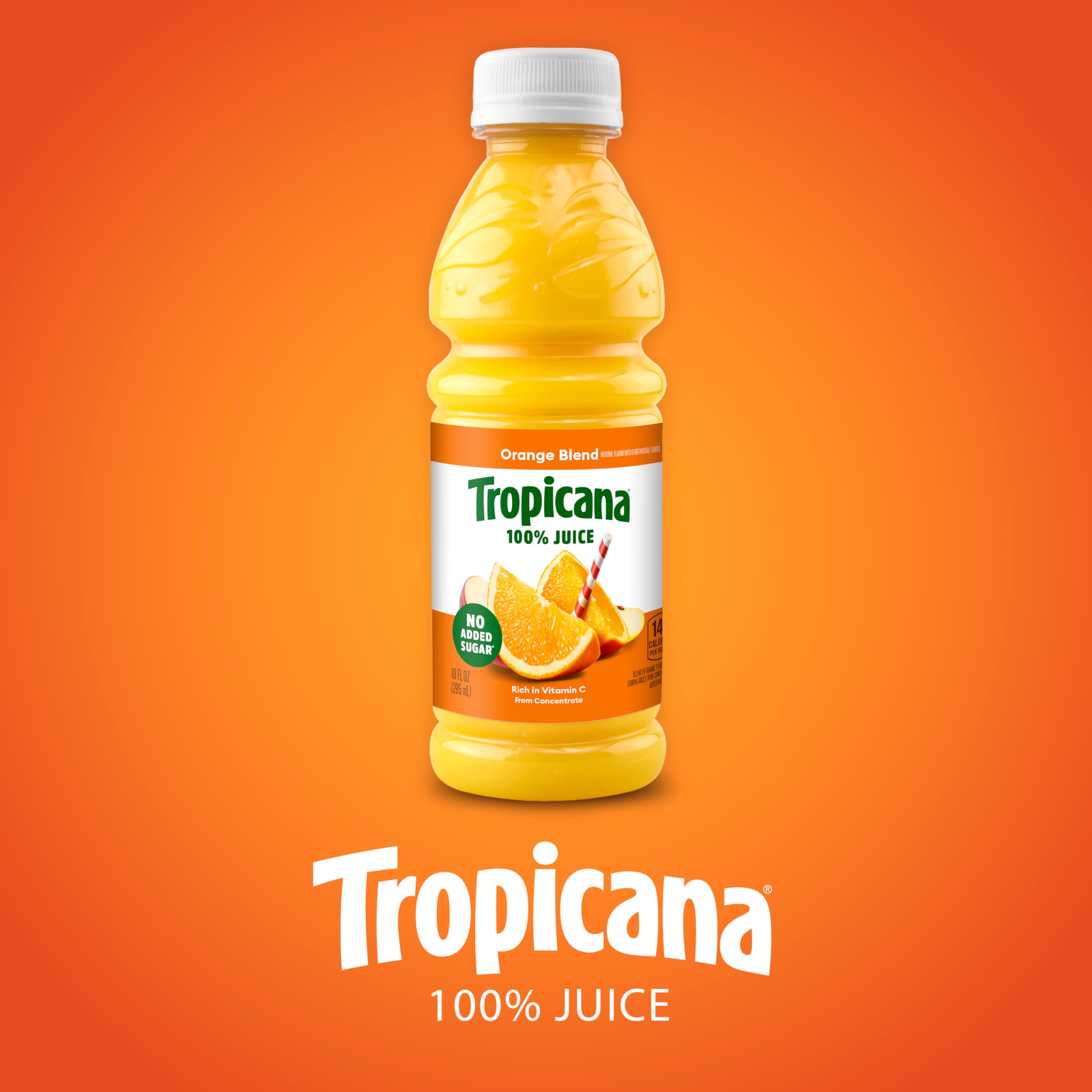 Tropicana bottles stacked on pantry shelf for simple shelf-stable storage