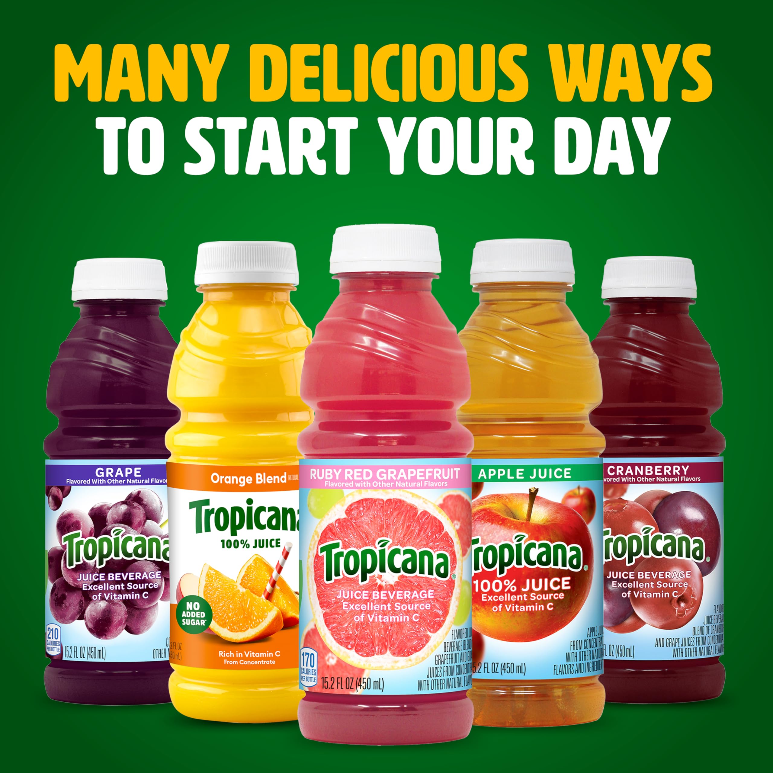 Tropicana Ruby Red bottle in hand illustrating portable single-serve convenience