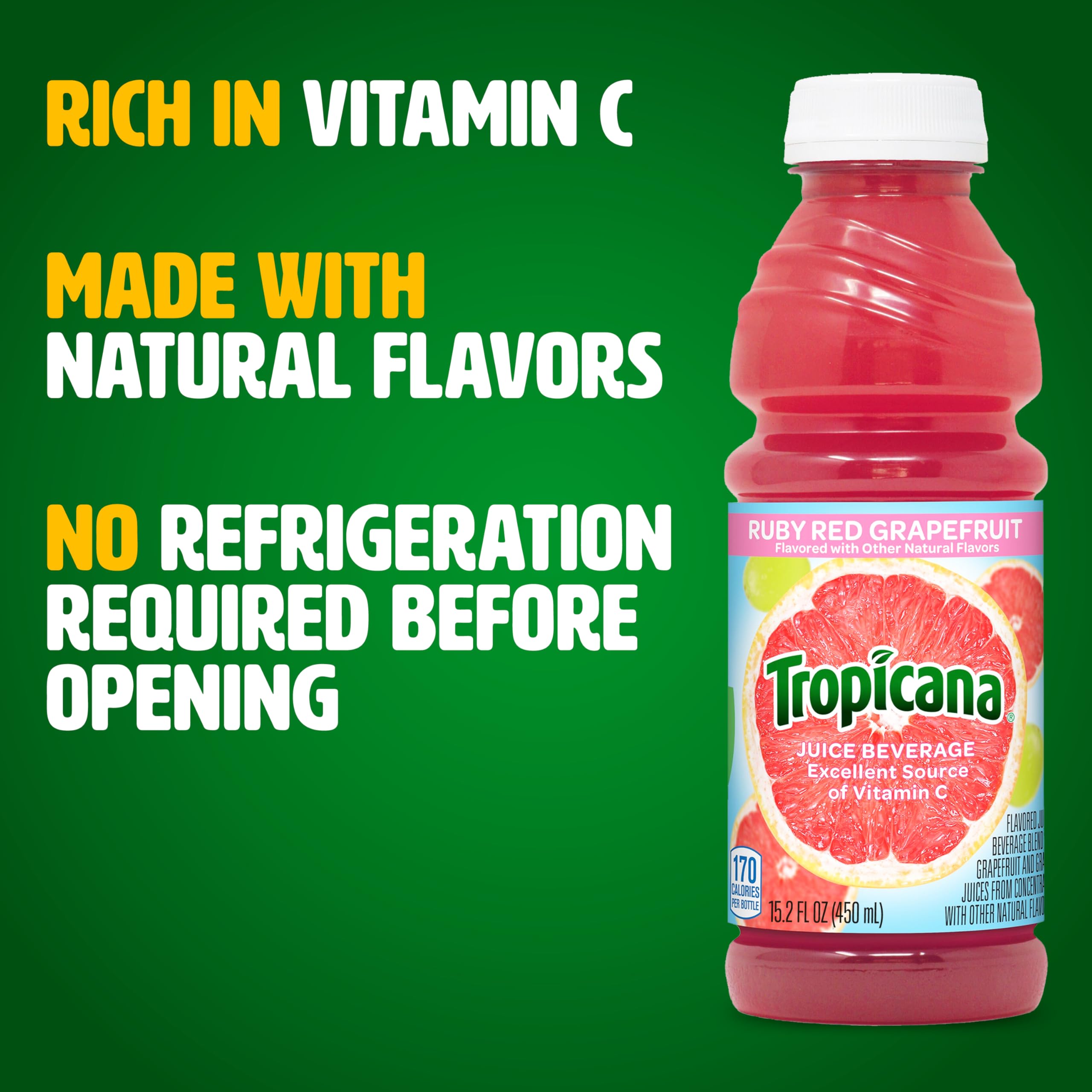 Tropicana Ruby Red close-up of juice texture and color to show tangy appeal
