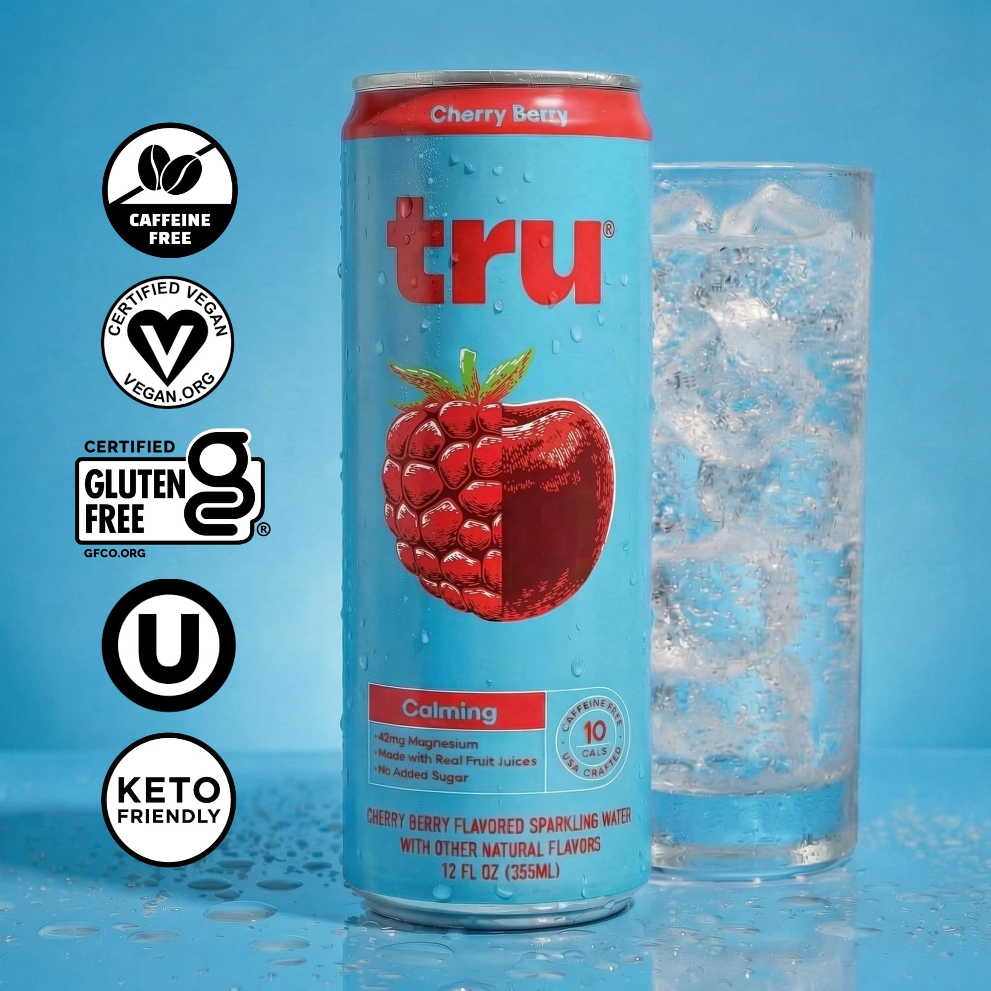 Tru on a bedside table in a nighttime setting suggesting relaxing routine