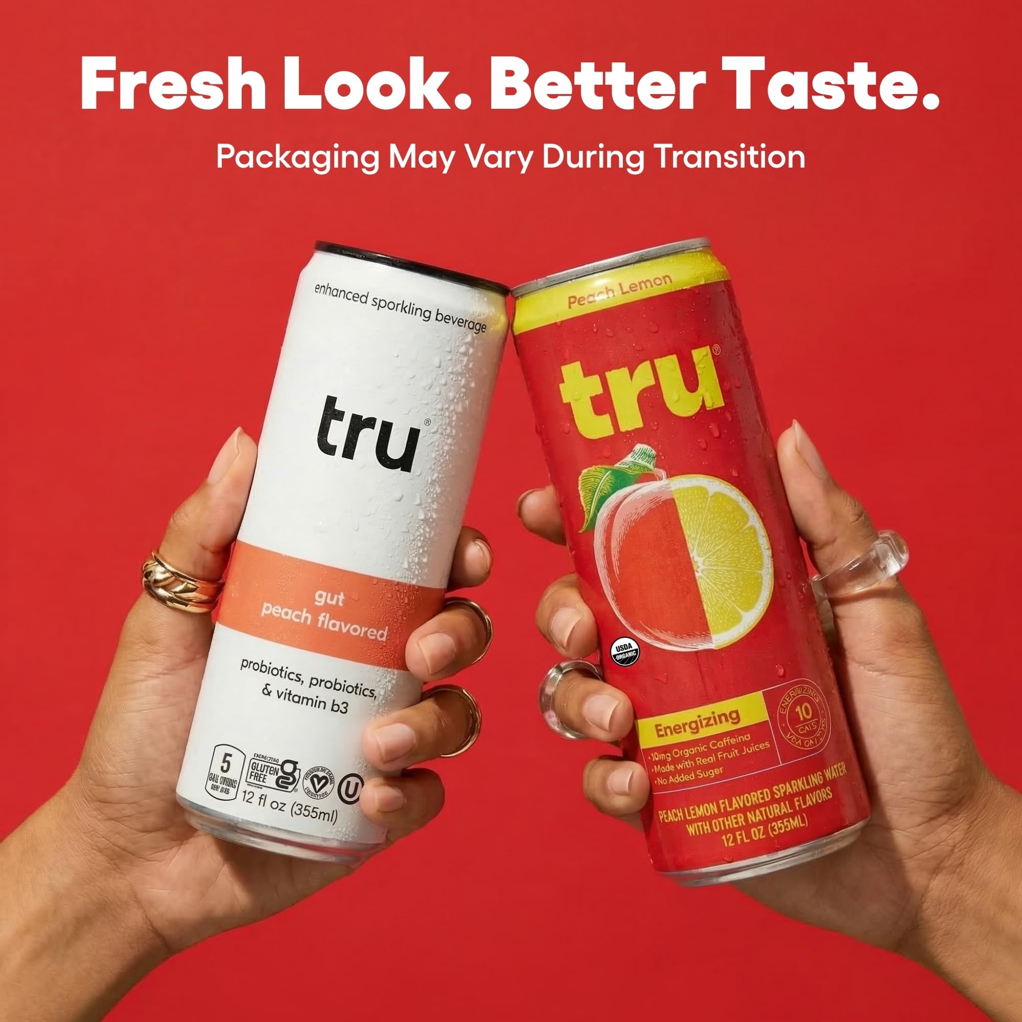 Tru close-up of bubbles and carbonation highlighting refreshing texture
